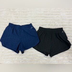 DSG: (2) Pair of Girls Athletic Shorts, Eyelet in Navy & Black, Size M (10-12)